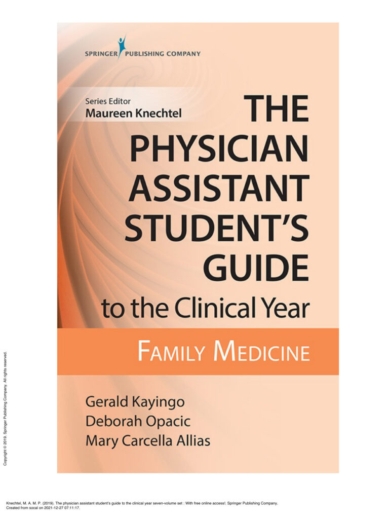 The Physician Assistant Students Guide to the Clinical Year Family Medicine Gerald Kayingo Kitap Kapağı