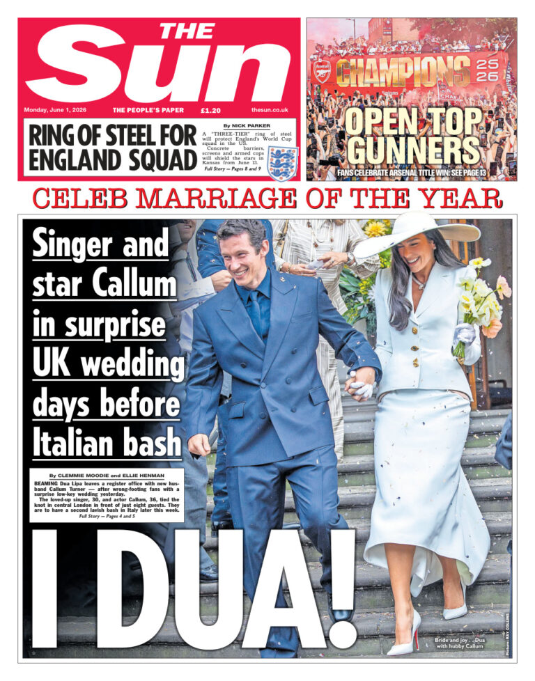The Sun UK June 01 2026 The Sun UK Kitap Kapağı