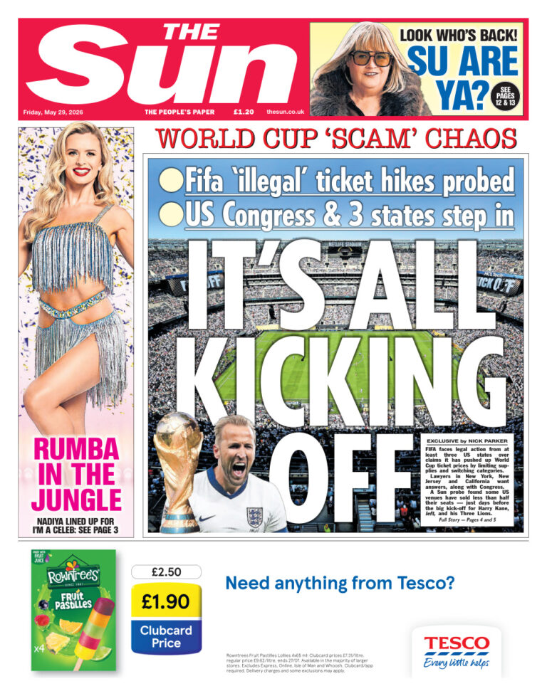 The Sun UK May 29 2026 The Sun UK Kitap Kapağı
