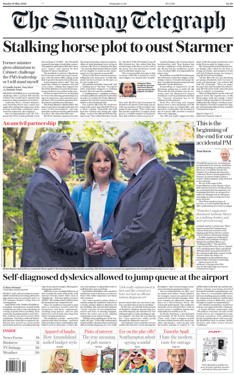 The Sunday Telegraph May 10 2026 The Sunday Telegraph Kitap Kapağı