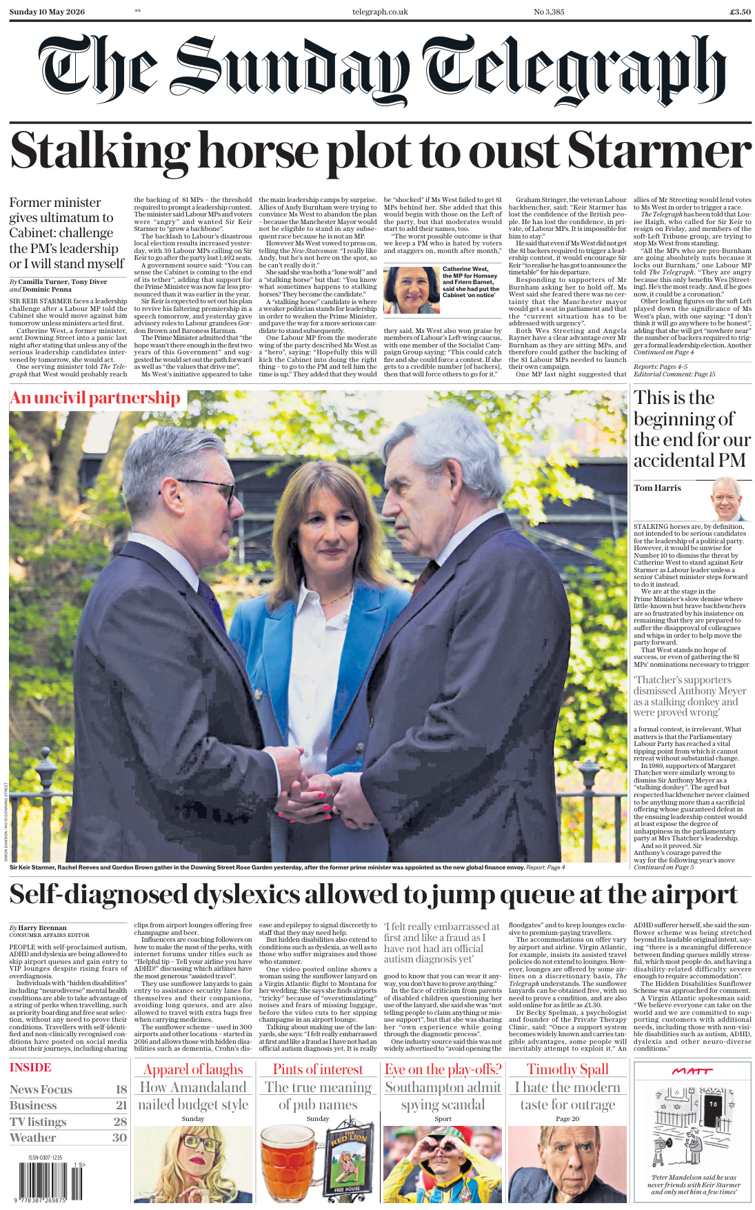 The Sunday Telegraph May 10 2026 The Sunday Telegraph Kitap Kapağı