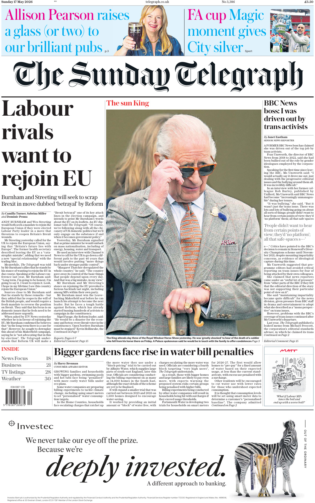The Sunday Telegraph May 17 2026 The Sunday Telegraph Kitap Kapağı