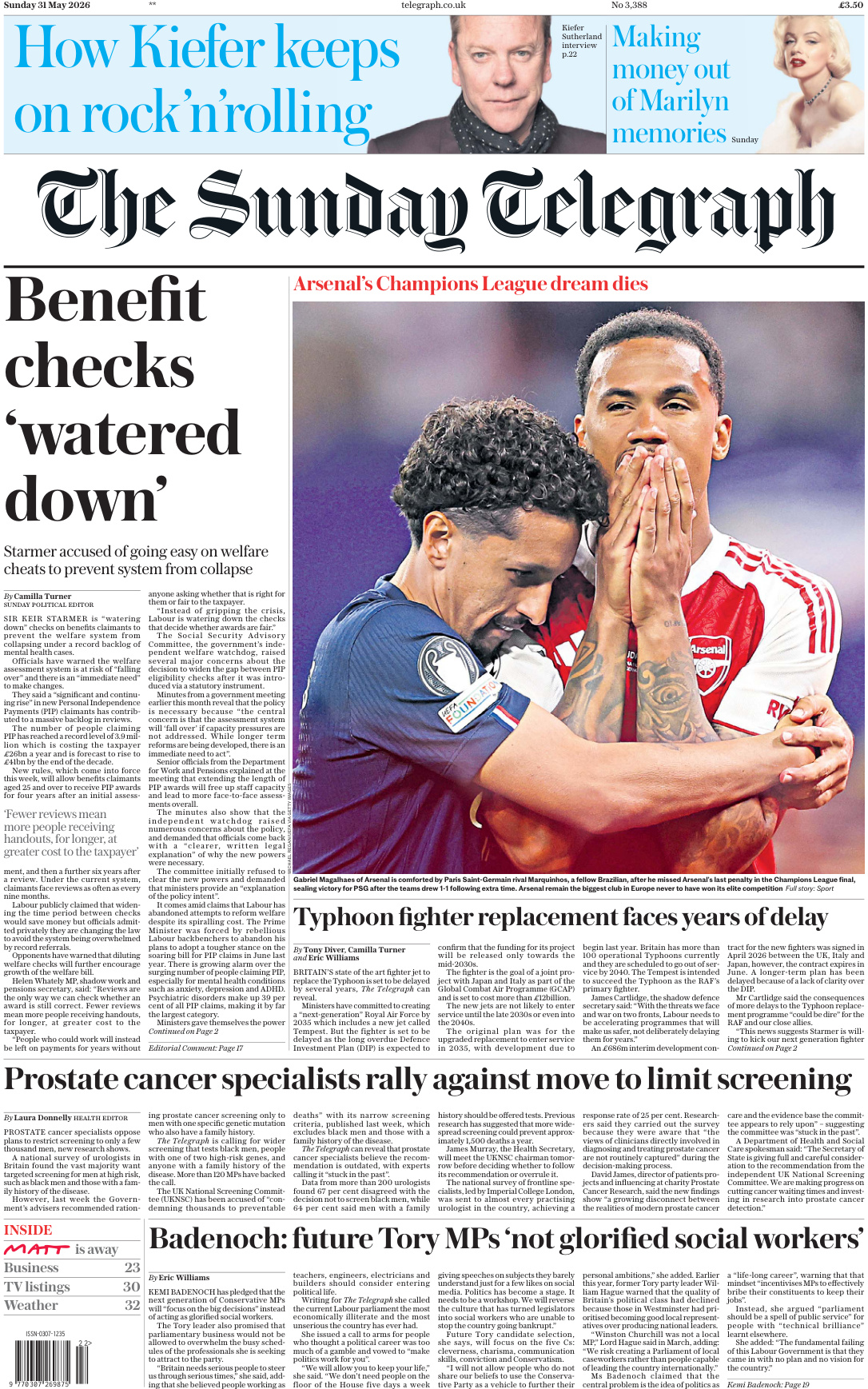 The Sunday Telegraph May 31 2026 The Sunday Telegraph Kitap Kapağı
