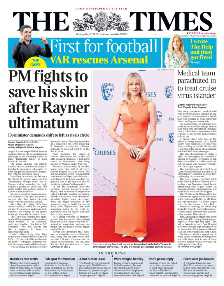 The Times May 11 2026 The Times Kitap Kapağı