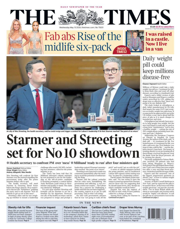 The Times May 13 2026 The Times Kitap Kapağı