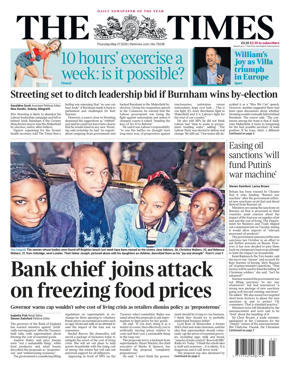 The Times May 21 2026 The Times Kitap Kapağı