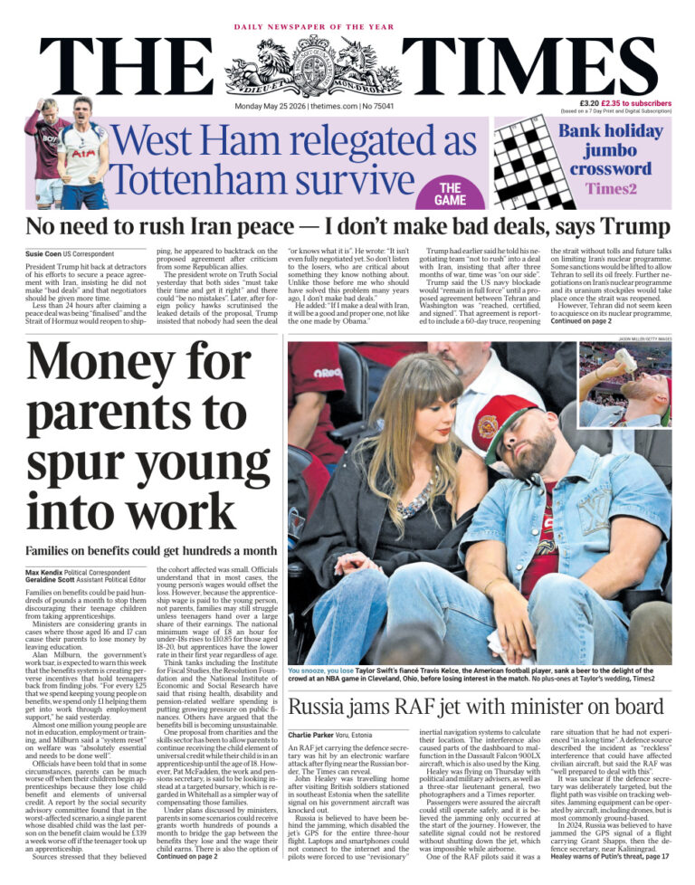 The Times May 25 2026 The Times Kitap Kapağı