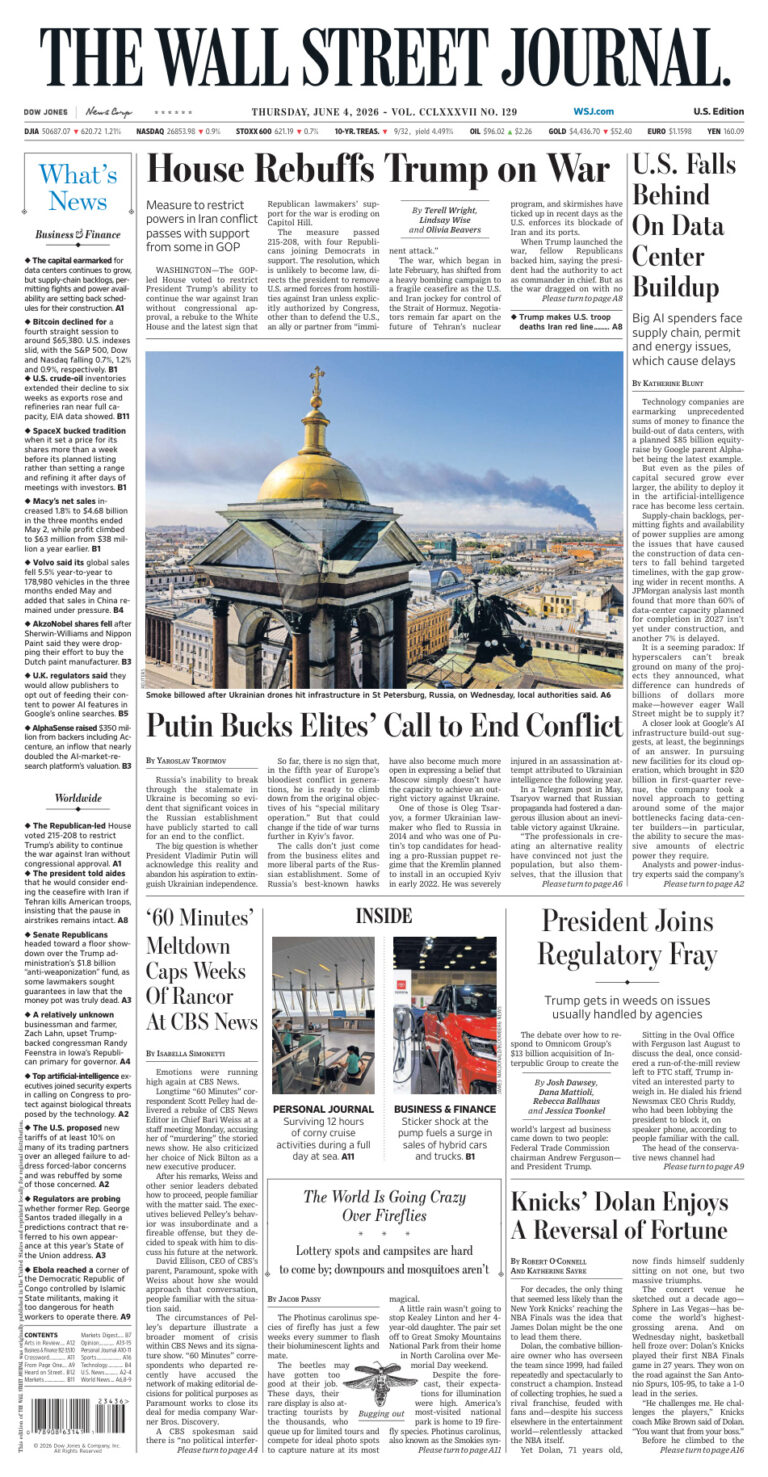 The Wall Street Journal June 04 2026 The Wall Street Journal Kitap Kapağı