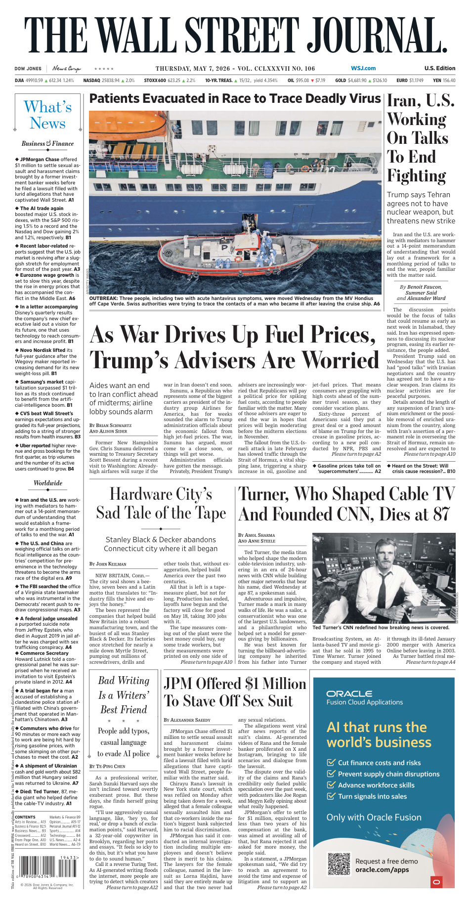 The Wall Street Journal May 07 2026 The Wall Street Journal Kitap Kapağı