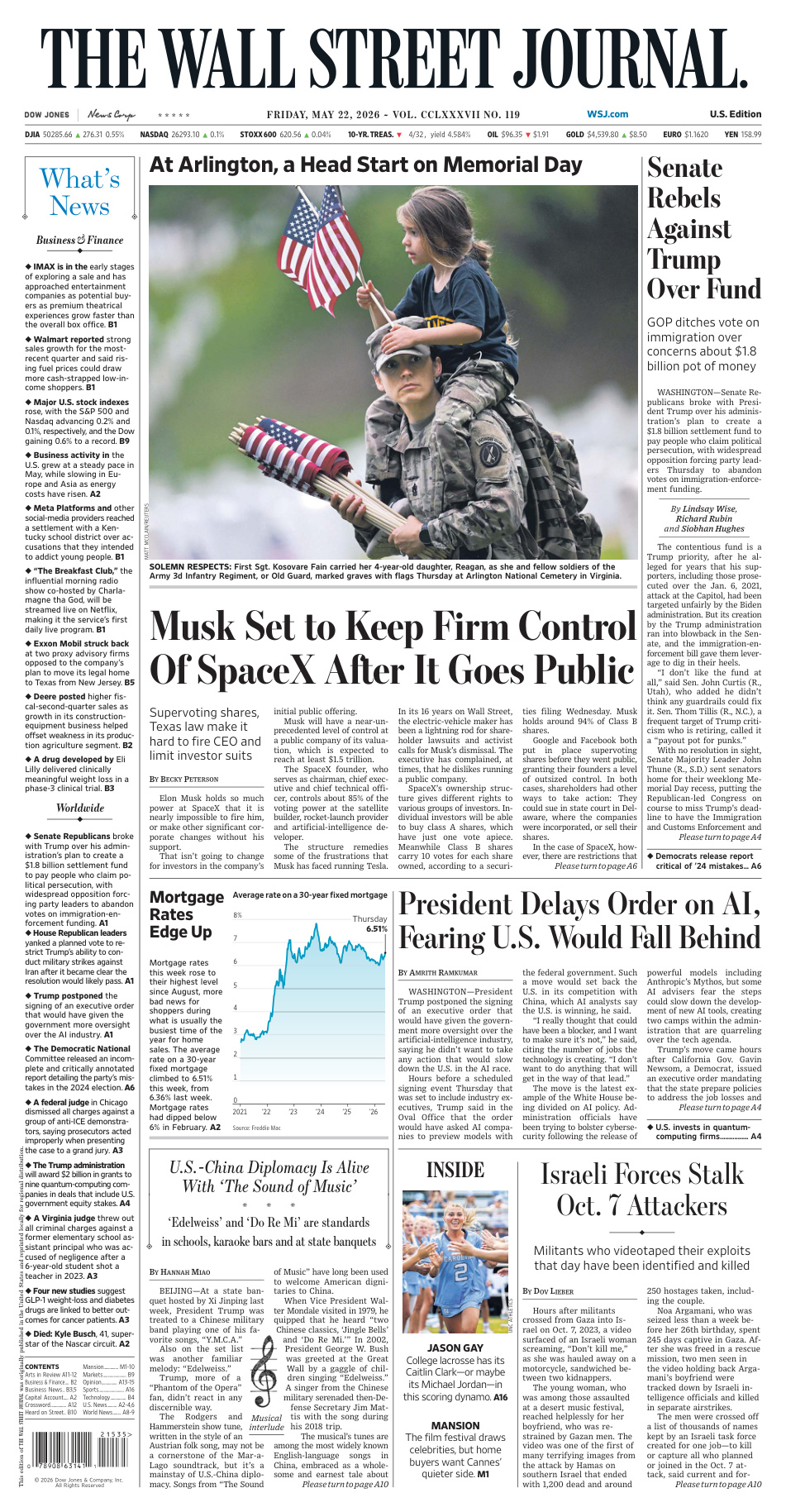 The Wall Street Journal May 22 2026 The Wall Street Journal Kitap Kapağı