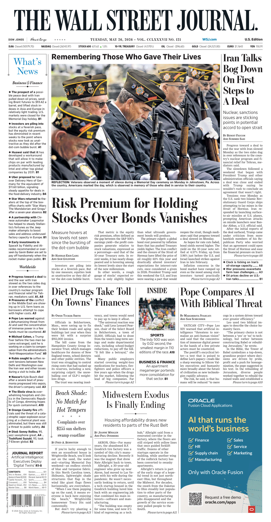 The Wall Street Journal May 26 2026 The Wall Street Journal Kitap Kapağı