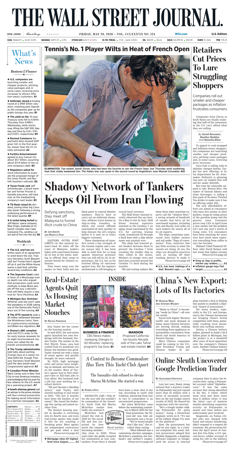 The Wall Street Journal May 29 2026 The Wall Street Journal Kitap Kapağı