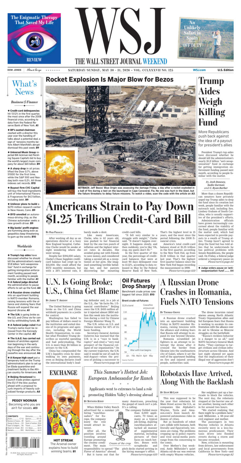 The Wall Street Journal Weekend May 3031 2026 The Wall Street Journal Weekend Kitap Kapağı