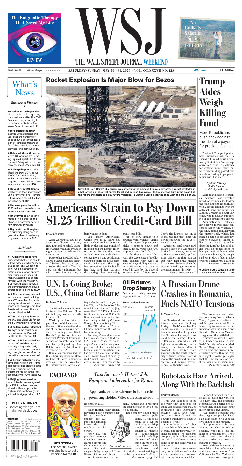 The Wall Street Journal Weekend May 3031 2026 The Wall Street Journal Weekend Kitap Kapağı