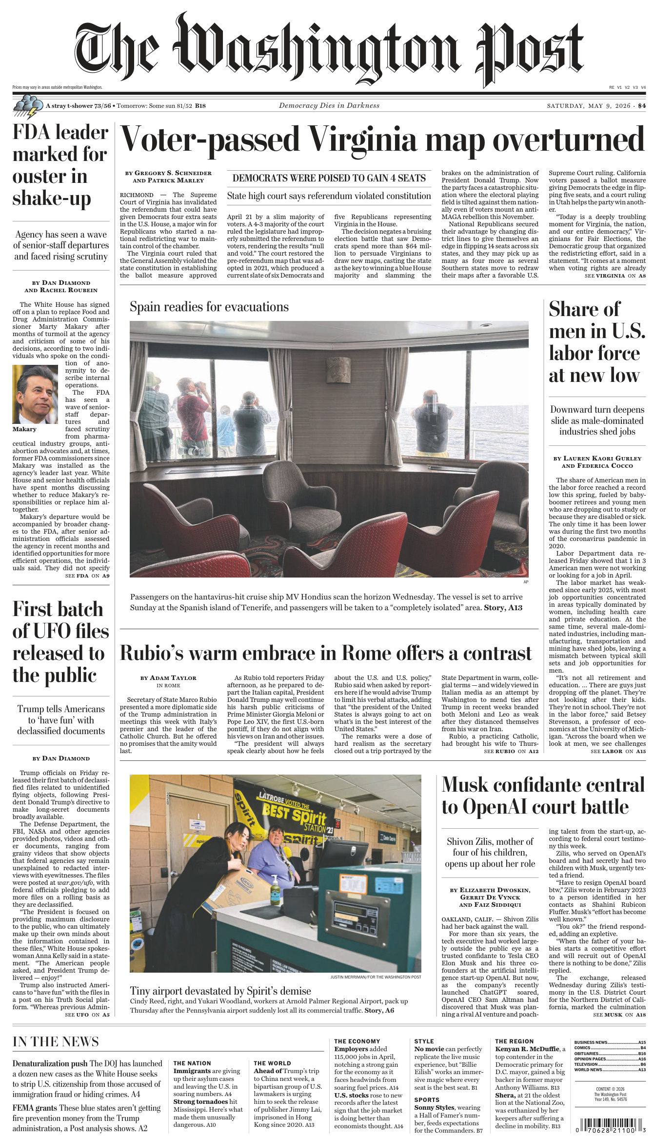 The Washington Post May 09 2026 The Washington Post Kitap Kapağı