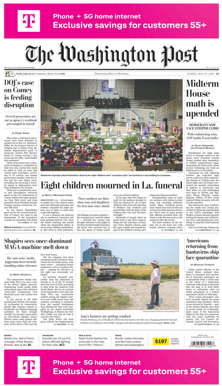 The Washington Post May 10 2026 The Washington Post Kitap Kapağı