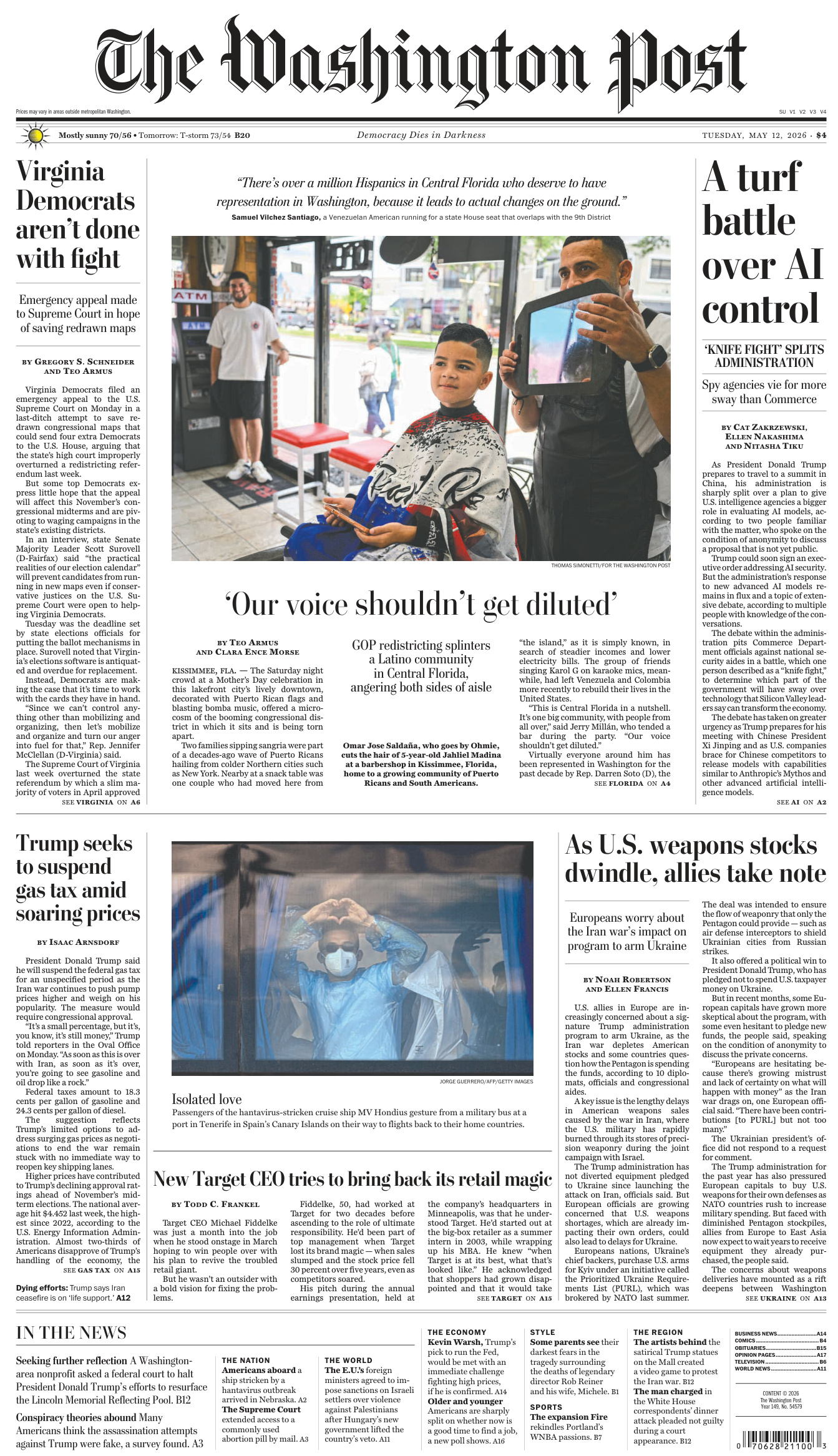 The Washington Post May 12 2026 The Washington Post Kitap Kapağı