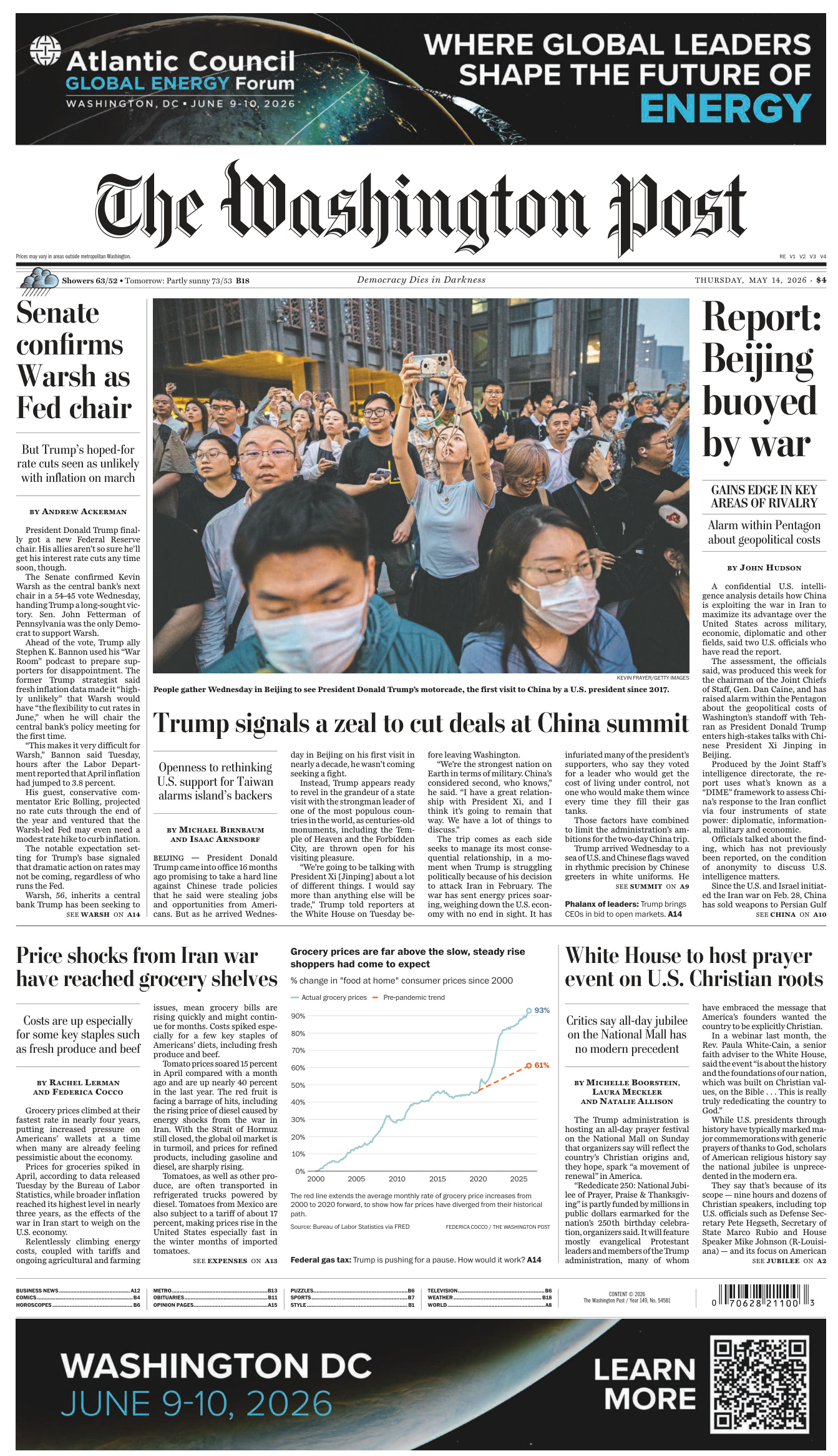The Washington Post May 14 2026 The Washington Post Kitap Kapağı