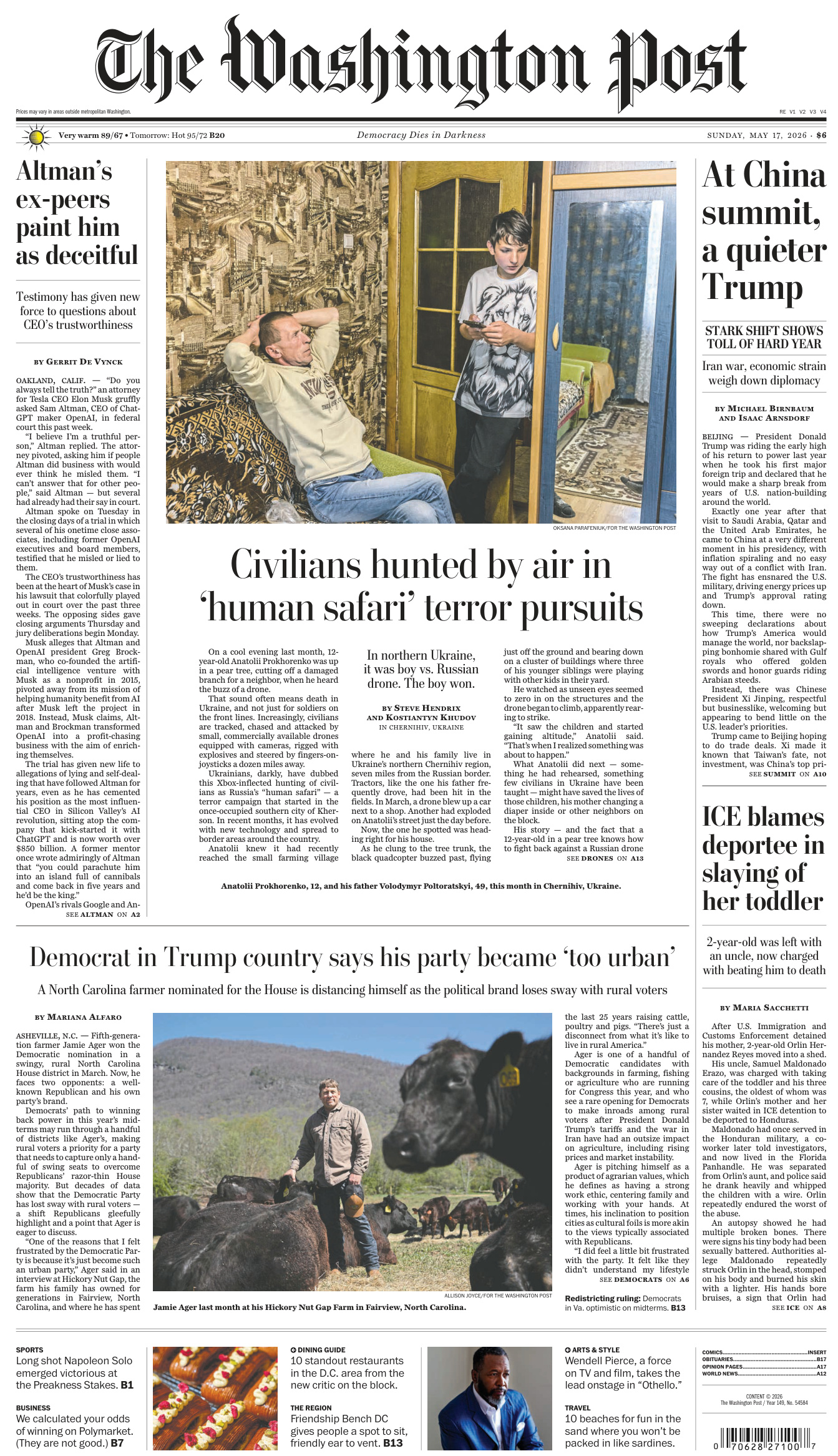 The Washington Post May 17 2026 The Washington Post Kitap Kapağı
