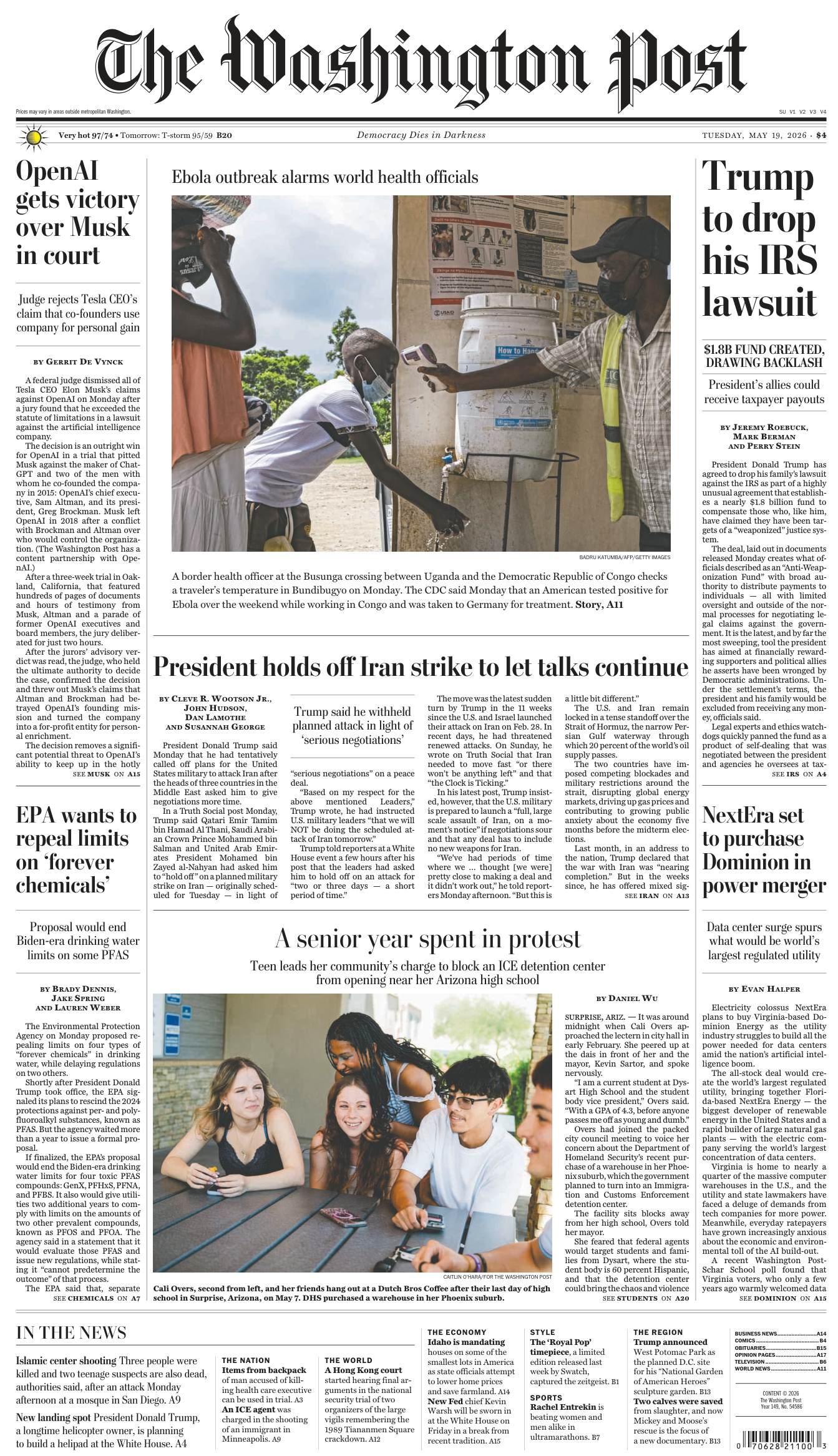 The Washington Post May 19 2026 The Washington Post Kitap Kapağı