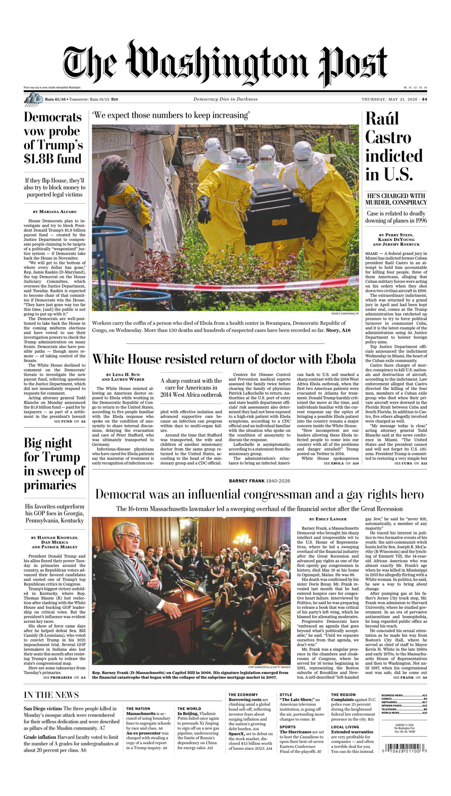 The Washington Post May 21 2026 The Washington Post Kitap Kapağı