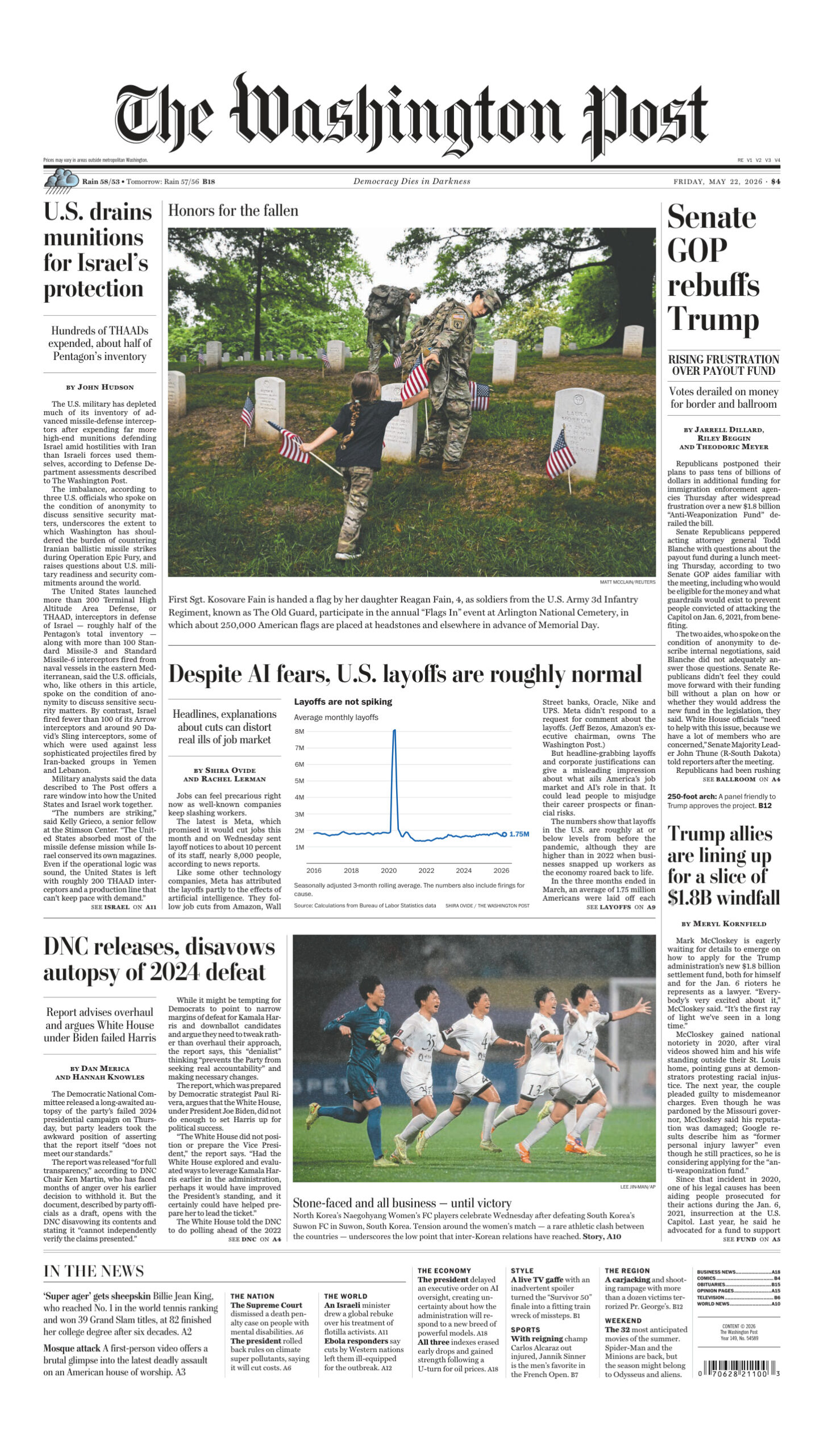 The Washington Post May 22 2026 The Washington Post Kitap Kapağı