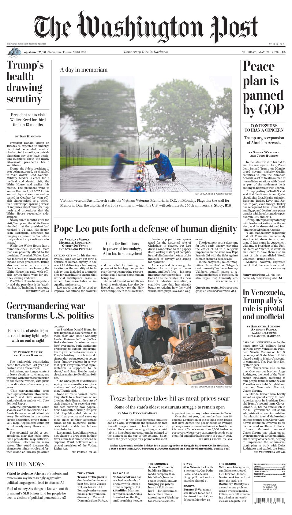 The Washington Post May 26 2026 The Washington Post Kitap Kapağı