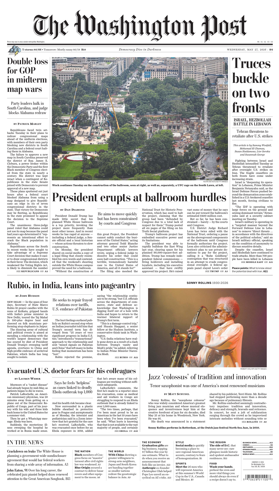 The Washington Post May 27 2026 The Washington Post Kitap Kapağı