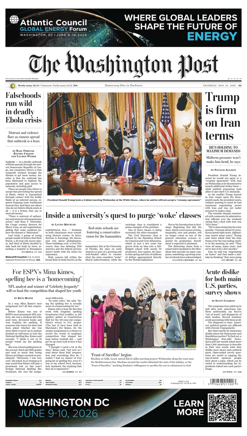 The Washington Post May 28 2026 The Washington Post Kitap Kapağı
