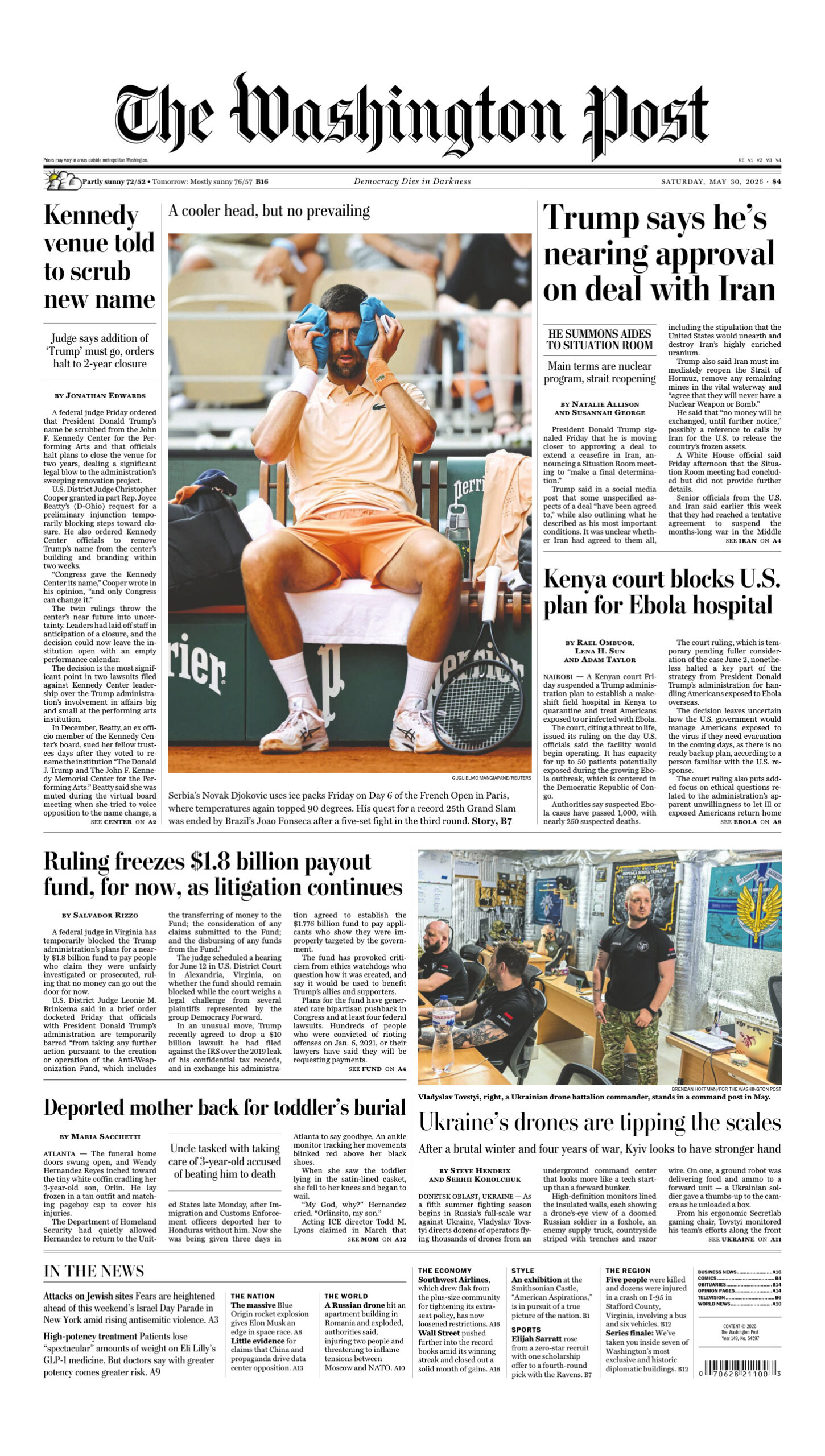 The Washington Post May 30 2026 The Washington Post Kitap Kapağı