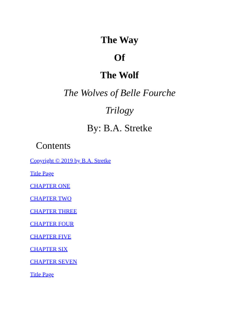 The Way of the Wolf BA Stretke Kitap Kapağı