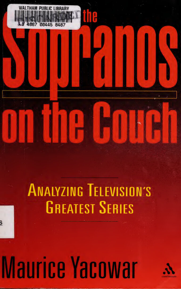 The sopranos on the couch Maurice Yacowar Kitap Kapağı