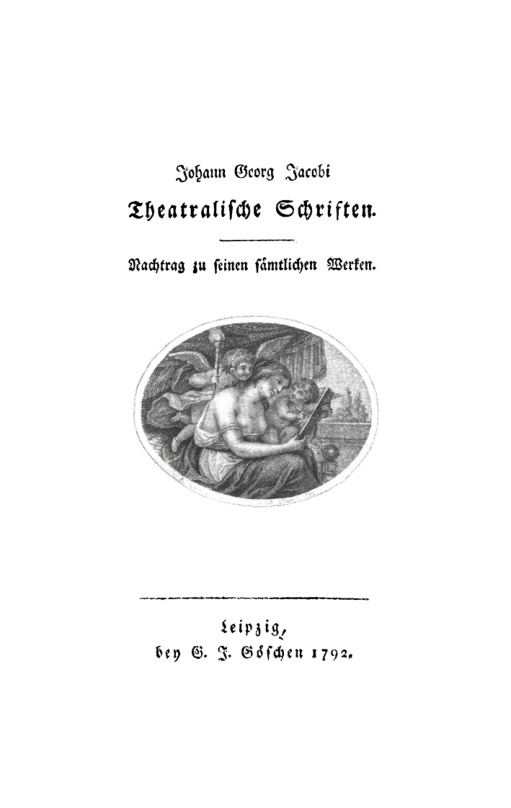 Theatralische Schriften German Edition Johann Georg Jacobi Kitap Kapağı