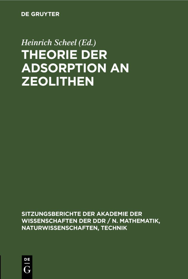 Theorie der Adsorption an Zeolithen German Edition Heinrich Scheel Kitap Kapağı