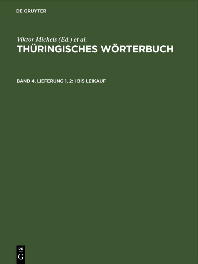 Thuringisches Worterbuch German Edition Karl Spangenberg Kitap Kapağı