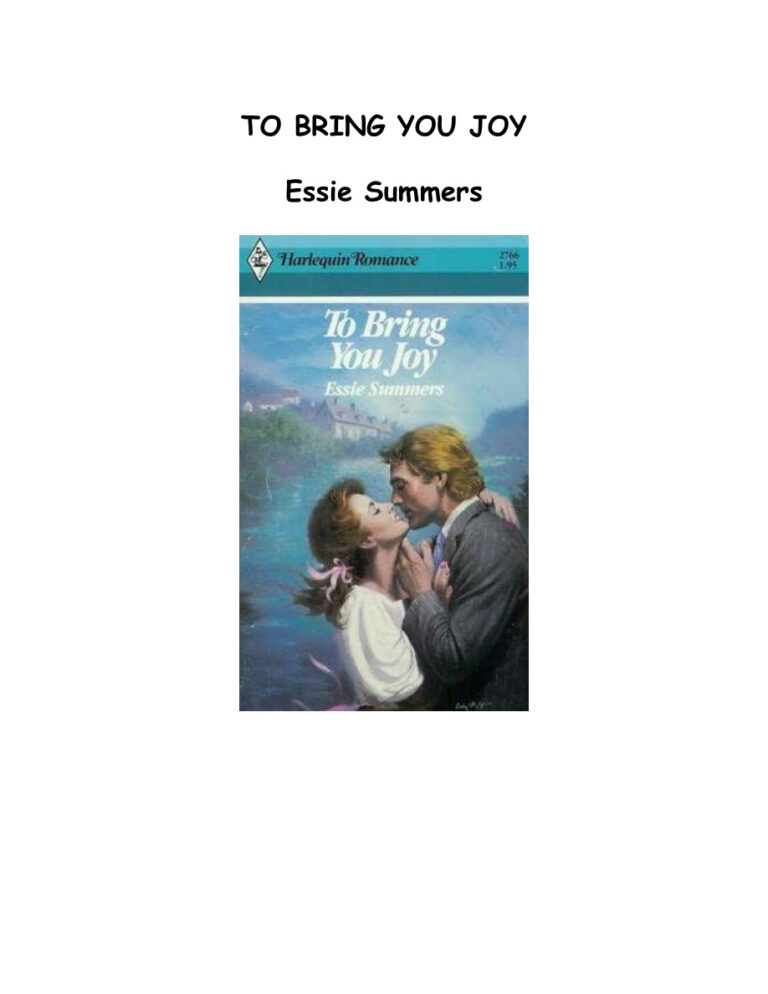 To Bring You Joy Harlequin Romance Essie Summers Kitap Kapağı