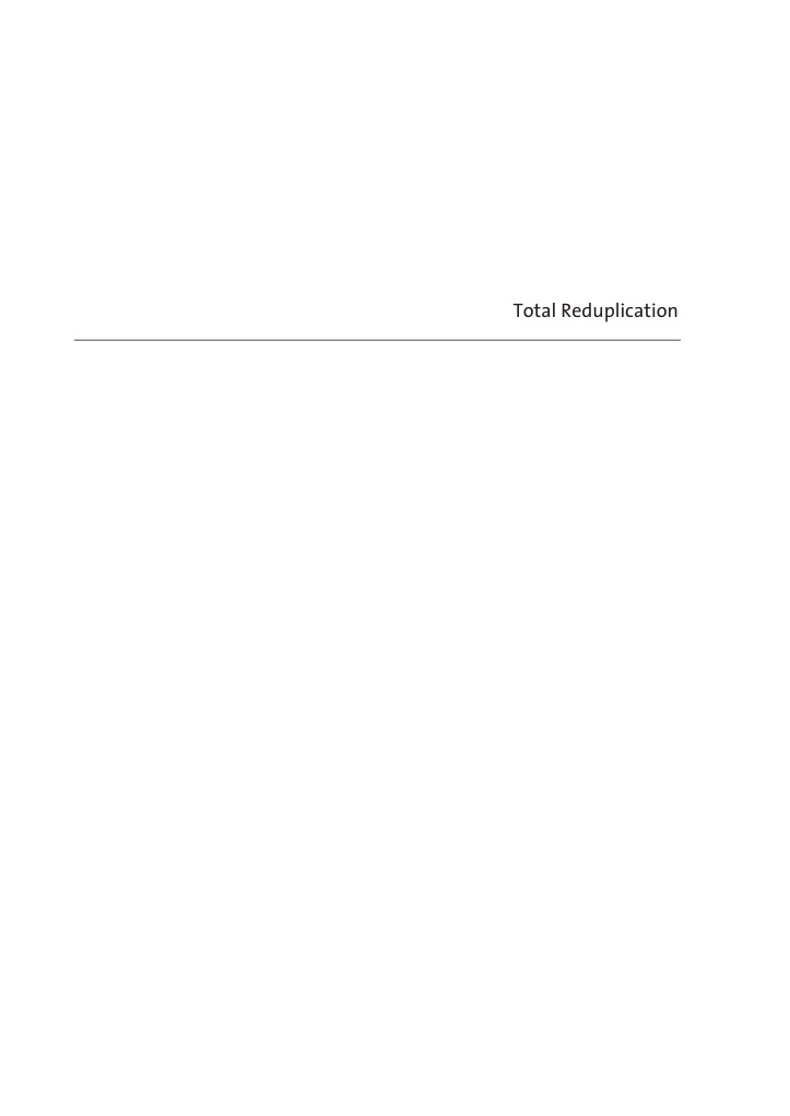 Total Reduplication German Edition Thomas Stolz Kitap Kapağı