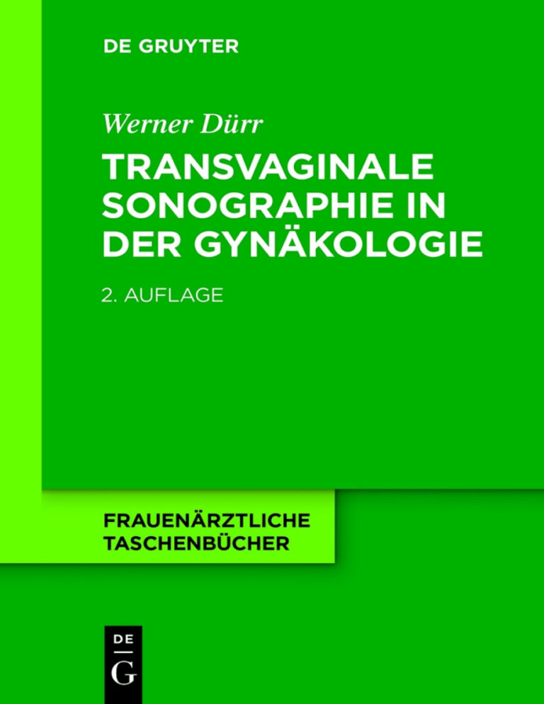 Transvaginale Sonographie in der Gynakologie German Edition Werner Durr Kitap Kapağı