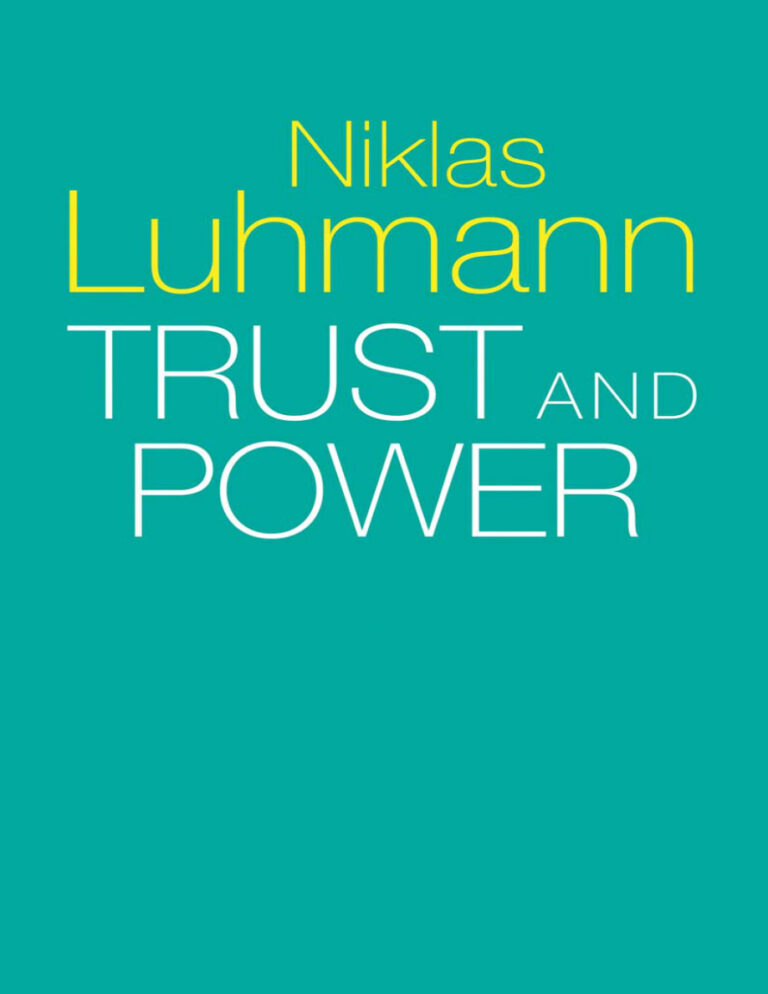 Trust and power Niklas luhmann Kitap Kapağı