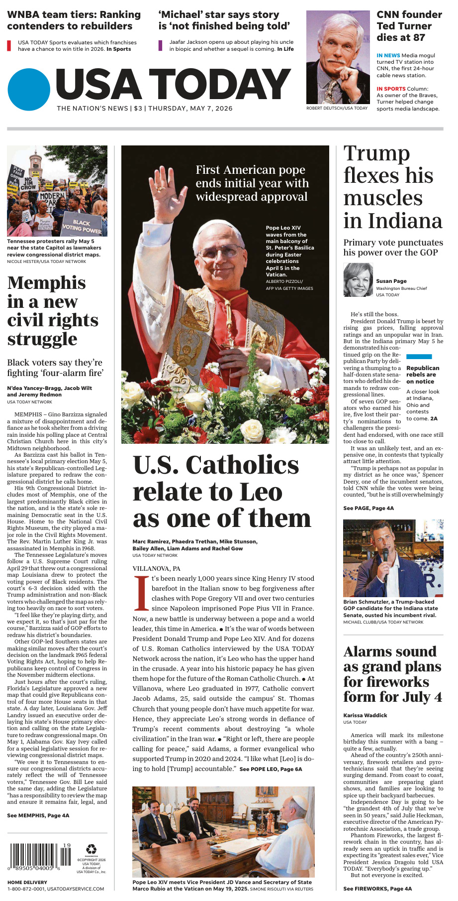 USA Today May 07 2026 USA Today Kitap Kapağı