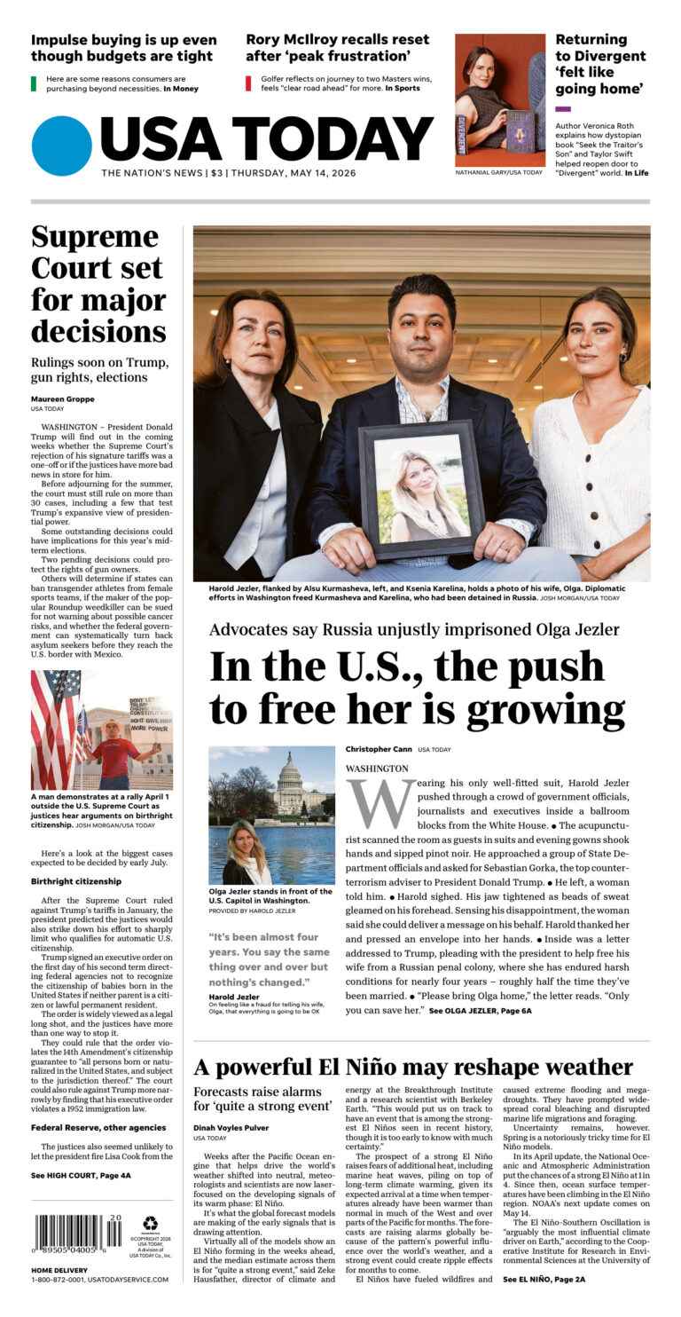 USA Today May 14 2026 USA Today Kitap Kapağı