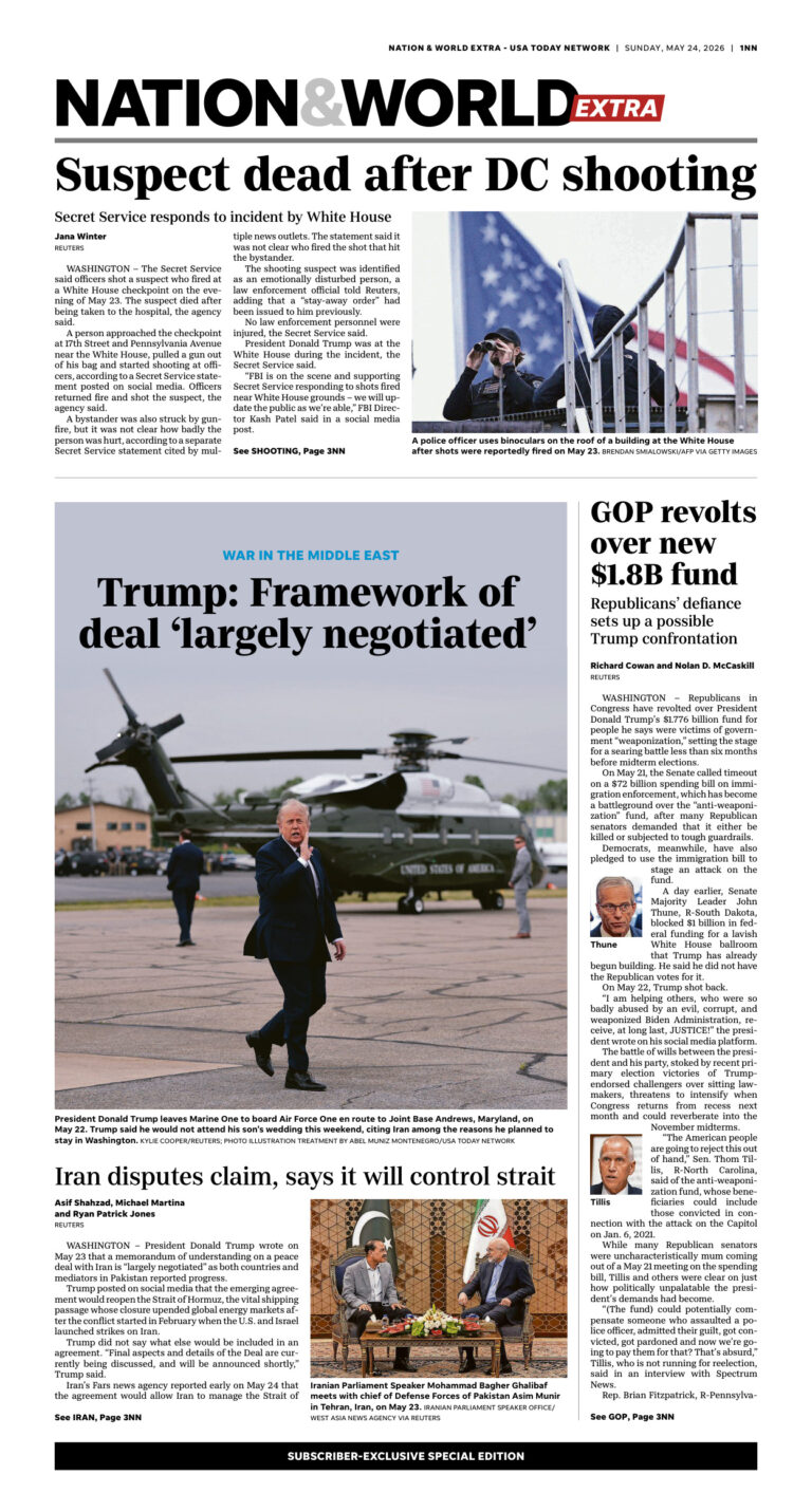 USA Today Nation n World Extra May 24 2026 USA Today Nation n World Extra Kitap Kapağı