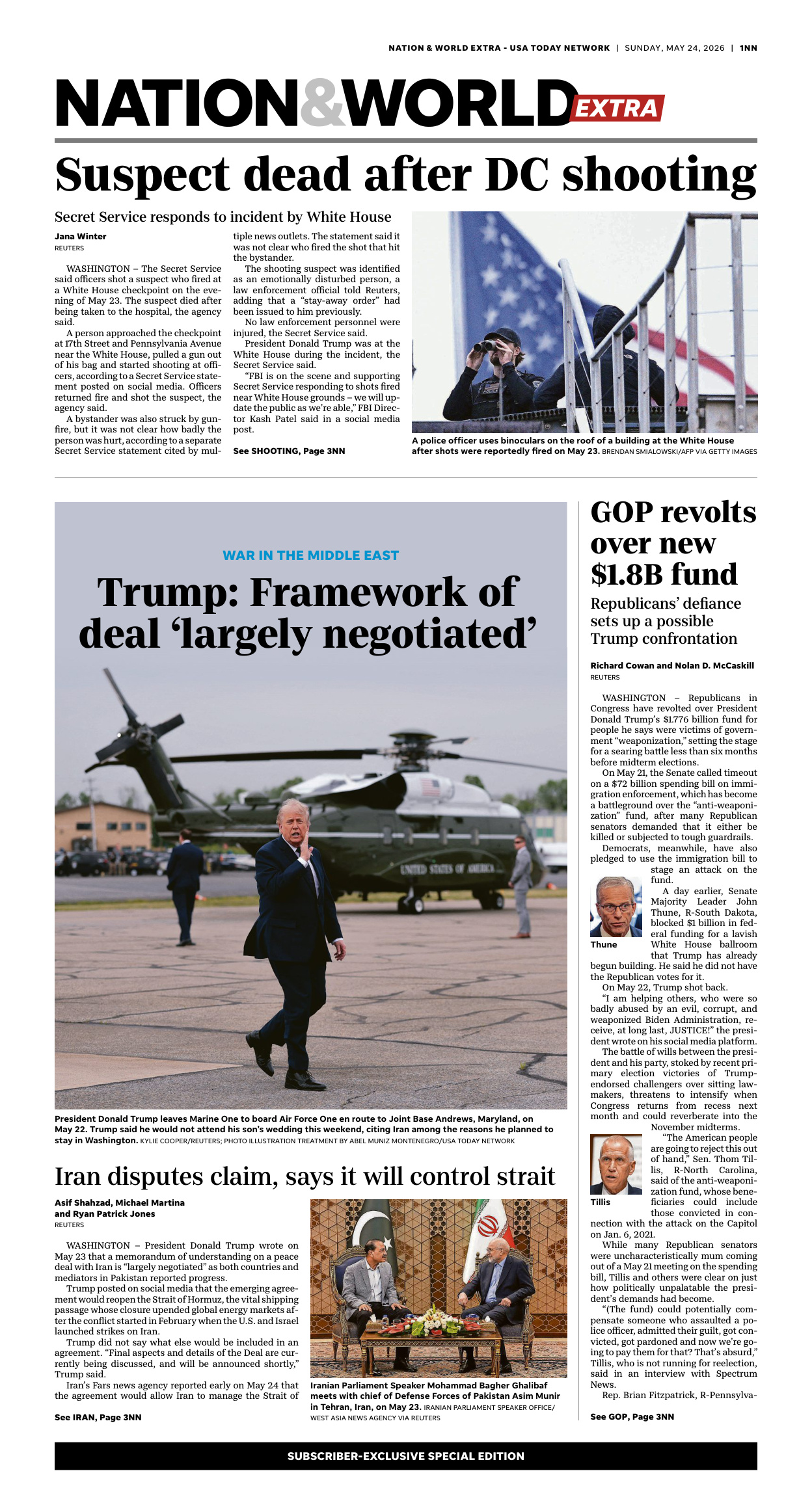 USA Today Nation n World Extra May 24 2026 USA Today Nation n World Extra Kitap Kapağı