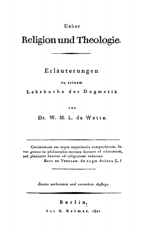 Uber Religion und Theologie German Edition Wilhelm Martin L de Wette Kitap Kapağı