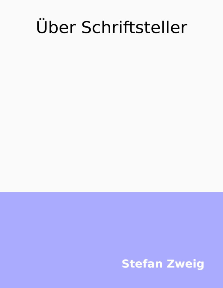 Uber Schriftsteller German Edition Stefan Zweig Kitap Kapağı