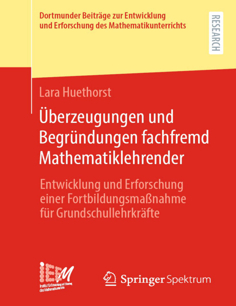 Uberzeugungen und Begrundungen fachfremd Mathematiklehrender German Edition Lara Huethorst Kitap Kapağı