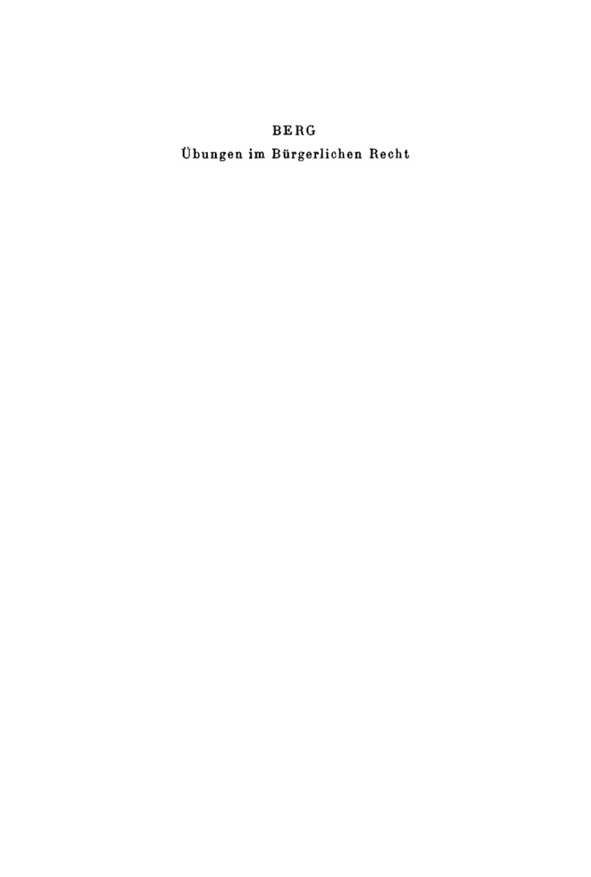 Ubungen im Burgerlichen Recht German Edition Hans Berg Kitap Kapağı