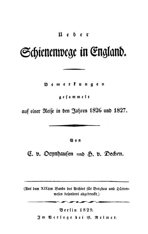 Ueber Schienenwege in England German Edition Carl von Oeynhausen Kitap Kapağı