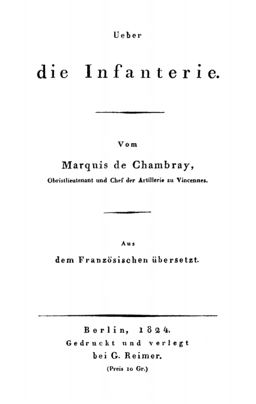 Ueber die Infanterie German Edition Georges de Chambray Kitap Kapağı