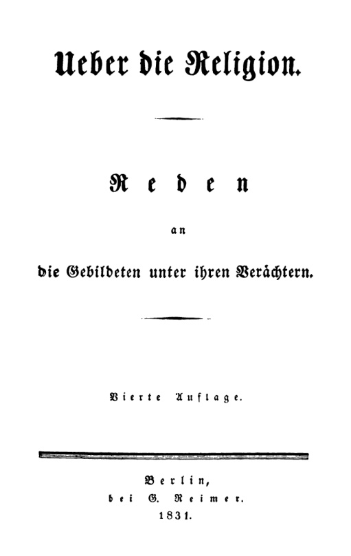 Ueber die Religion German Edition Friedrich Schleiermacher Kitap Kapağı